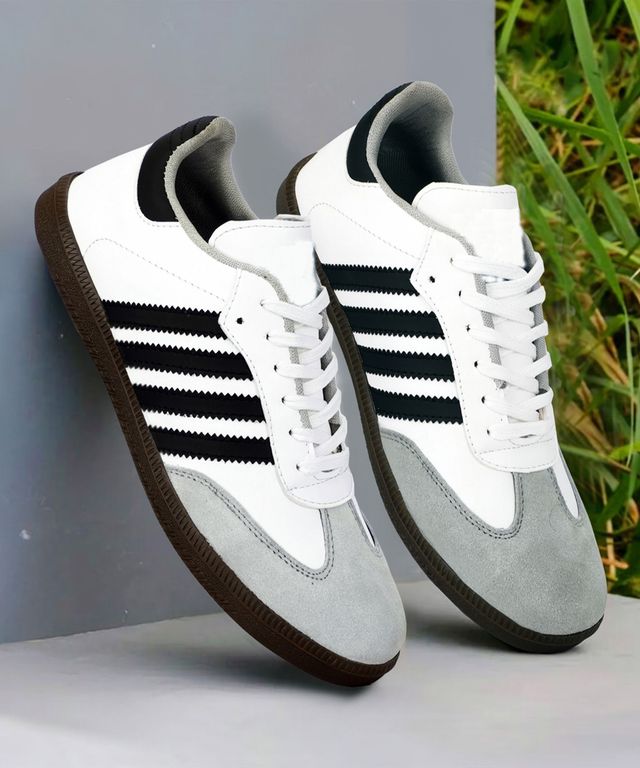 Classic Retro Stripe Casual Sneakers for Men & Women | Lightweight Everyday Walking Shoes